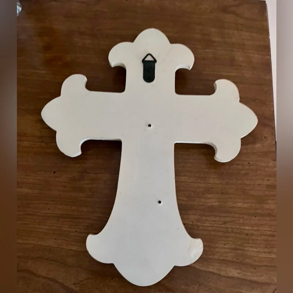 Rustic Cream and Brown Cross Wall Decor